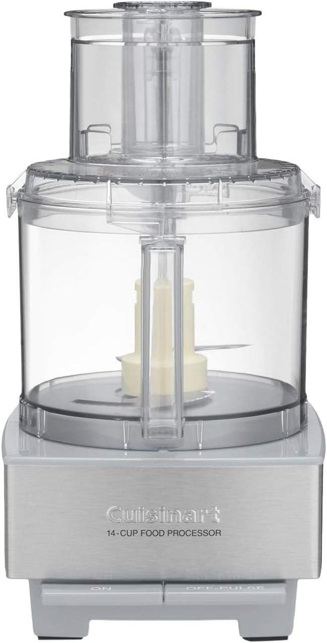 Cuisinart Food Processor 14-Cup Vegetable Chopper for Mincing, Dicing, Shredding, Puree & Kneading Dough, Light Gray Stainless Steel, DFP-14CGRY