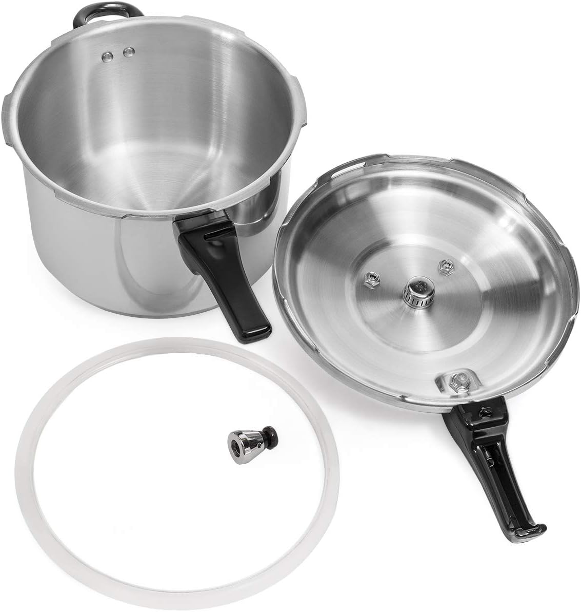 Barton 8Qt Pressure Canner Release Valve Aluminum Canning Pot Cooker Pot Stove Top Instant Fast Cooking Pot Stewing Locking System, 8 Quart