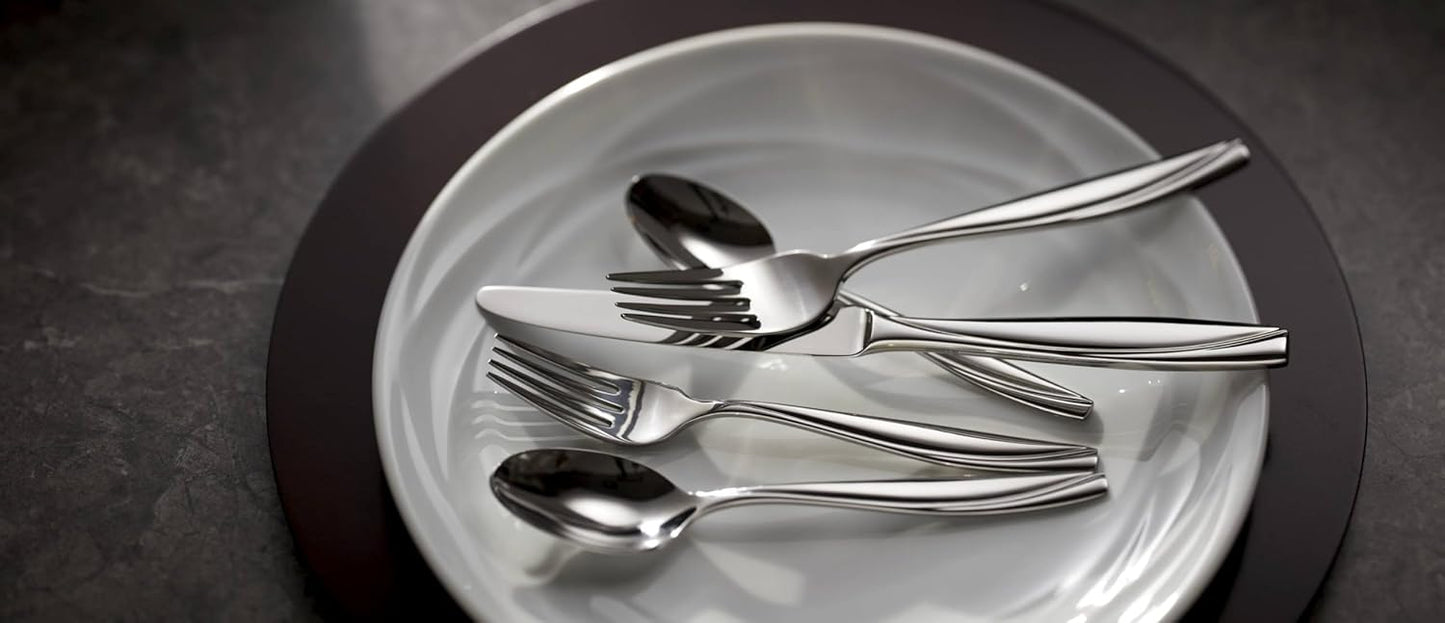 Oneida Camlynn Everyday Flatware Salad Forks, 0.20 LB, Metallic