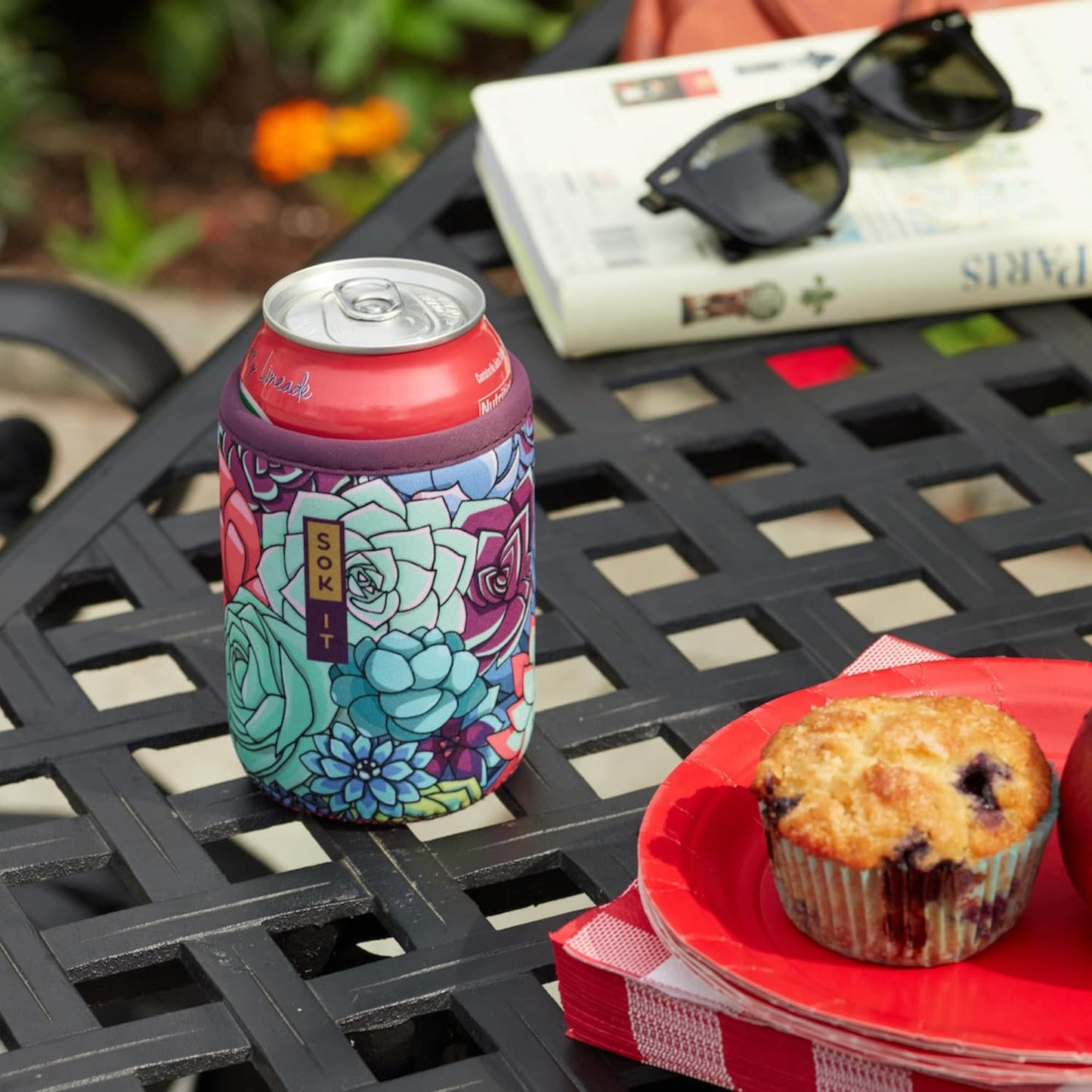 Sok It CanSok Sleeve for Beer & Soda Insulated Neoprene Cover (Tropical Breeze, 16oz Can Sleeve)