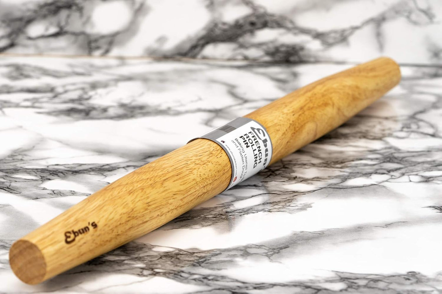 French Rolling Pin โ 18 Inch Wooden Dough Roller for Baking Pizza, Pie Crust, Cookies & Pasta | Essential Kitchen Tool & Gift for Bakers, Chefs & Home Cooks