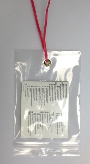 GPI - 5" x 7" Reclosable Zip Bags with Bottom Hang-hole & Pre-inserted 12" Twist-tie. 4 Mil Heavy-duty Resealable Zipper Baggy with Grommet/Metal Eyelet for Hanging (Insert Size 4.5x5.5) 1000 Pack