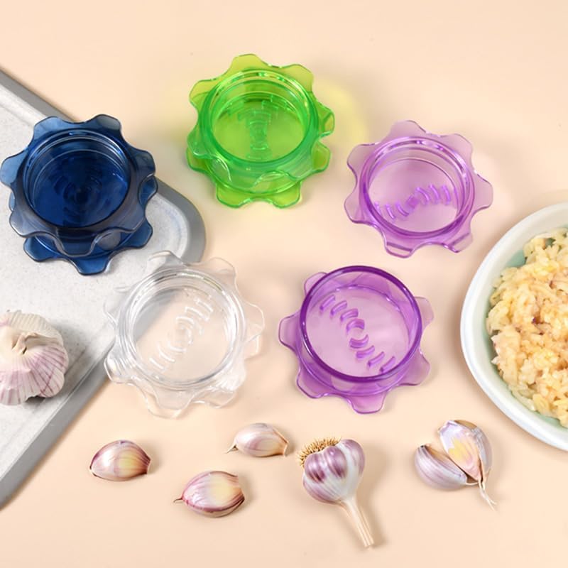 2025 New Garlic Twister,Garlic Press,Garlic Peeler,Ginger Grater,Mini Garlic Mincer (4Pcs)