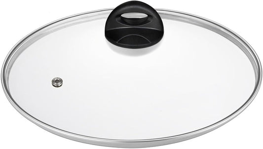 Glass Lids for Pot and Pan, 8, 9.5, 10.25, 11, 12, 12.6, 13.5, 14 Inch Tempered Replacement for Covers Kitchen Cookware, Frying Pan, Wok, Skillet (14 Inch)