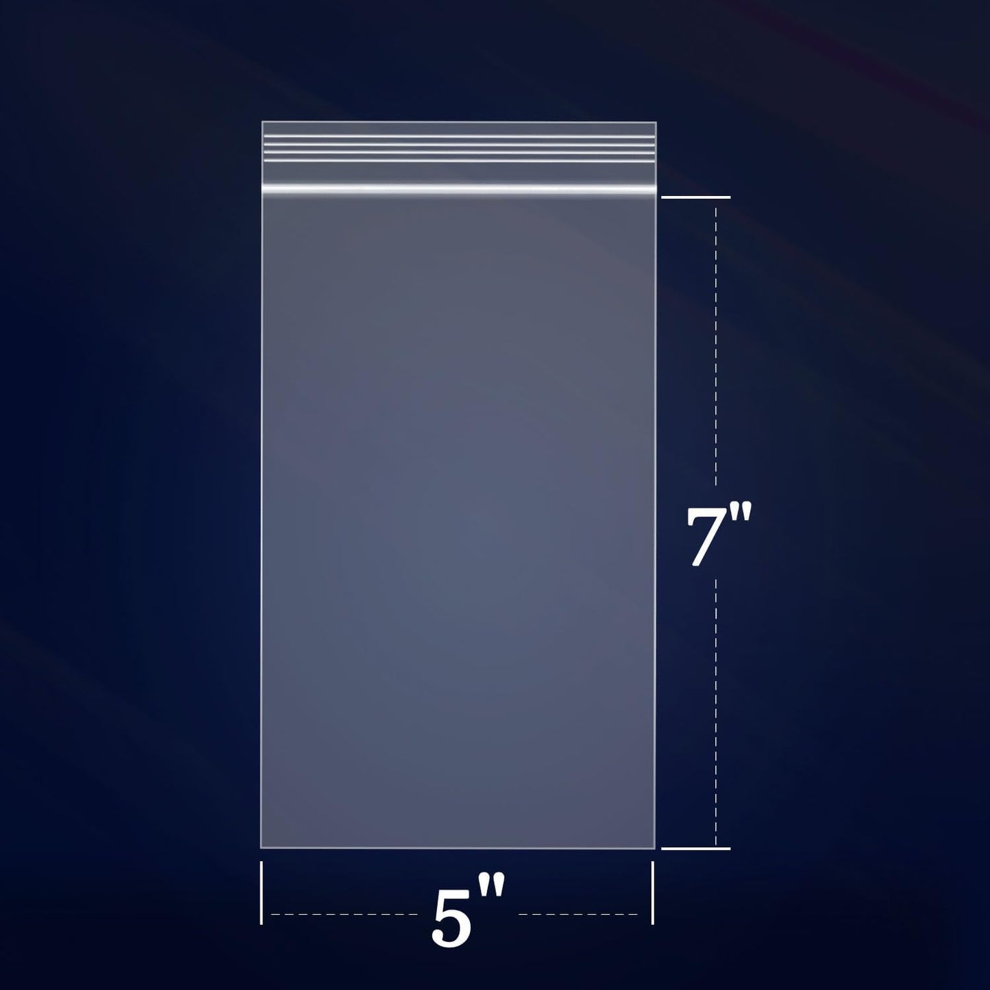 iMailer - 500 Count - 5" x 7" Small Zip Bags - Clear Reclosable Zip Plastic Poly Bags 2 Mil with Lock Seal Zipper for A2 A4 A6 Cards & Envelopes, Bakery, Cookies, Treats