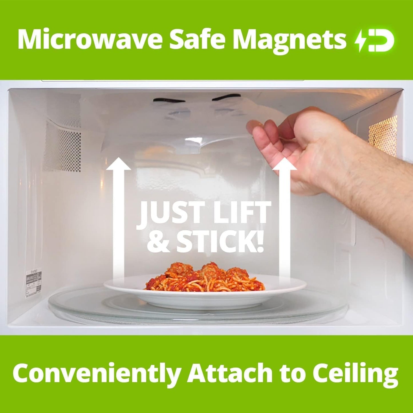 Magnetic Splatter Cover, 12-Inch Clear BPA-Free Food Lid, Vented Plate Guard with Steam Vents, Anti-Splash Microwave Lid, Dishwasher Safe, Space-Saving Magnetic Storage - Graphite