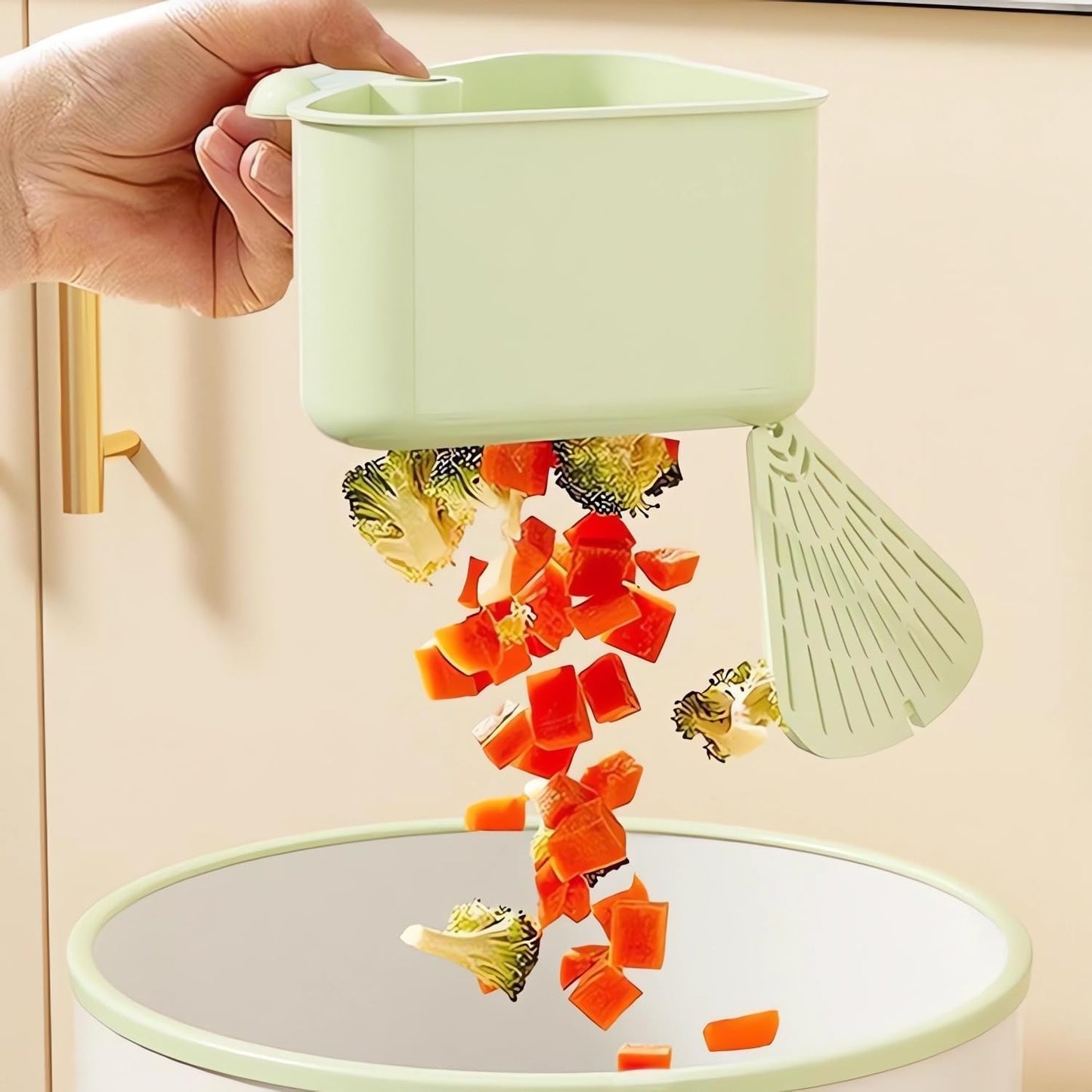 Suction Cup Sink Corner Rack 2026 Upgrade Corner Sink Strainer Basket Automatic Dumping Suction Cup Press Sinks Drainer Basket Faucet Sponge Storage Rack Food Waste Catcher for Sink (1PC - Yellow)