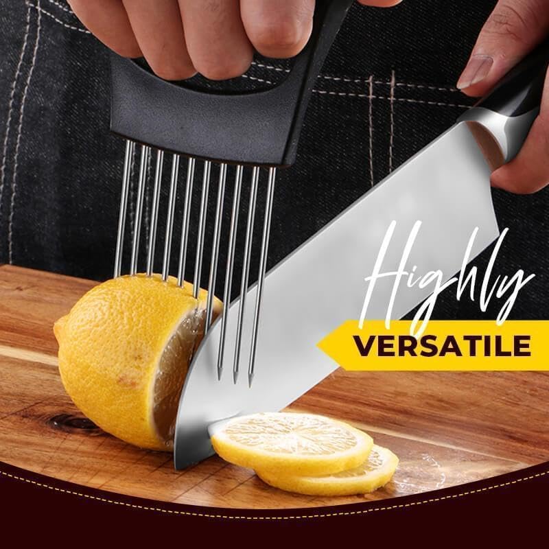 2025 Upgraded Onion Slice, New Stainless Steel Onion Chopper for Slicing, Chopper Slicing Assistant Tool, Cutter for Slicing of Meat, Onion, Potato, Tomato Kitchen Gadgets (1)