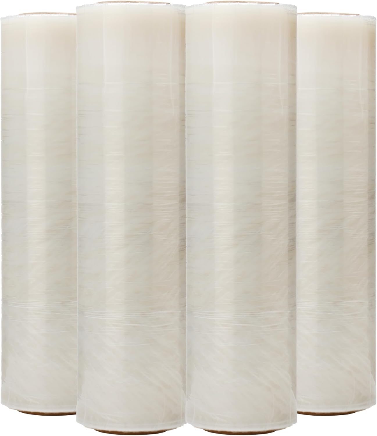 The Boxery- 18''X1500' Per Roll Stretch Wrap-4 Rolls/6000 Feet Total (90 Gauge) Extra Heavy Duty, Stretch Wrap Film Clear Cling Plastic for Shipping, Moving and Packaging