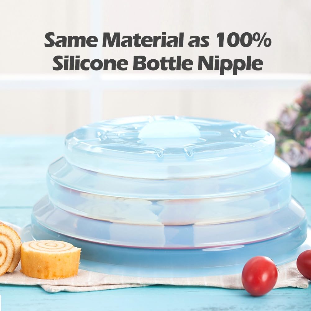 Food Cover for Microwave Oven - Bowl Covers Microwave Splatter Cover Silicone Microwave Plate Cover Dish Covers for Microwave Oven Cooking with Microwave Mat