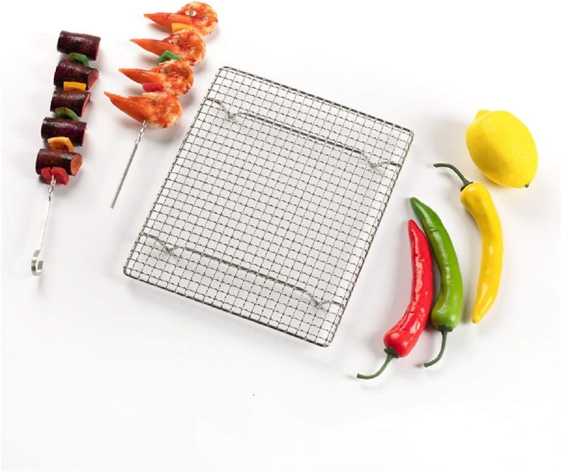 304 Stainless Steel Cooling Rack Versatile Baking Rack Heat Resistant Rust Proof Sturdy Grate 10.6"*6.3"