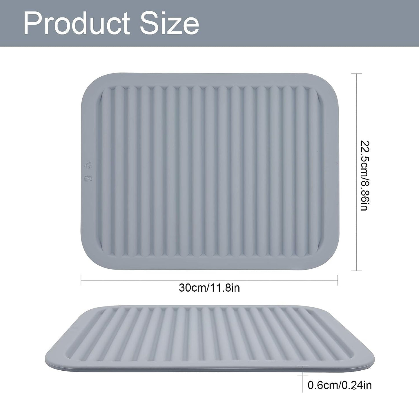 Silicone Trivet Mat-Trivets for Hot Pots&Pans-Hot Pads for Kitchen-Versatile Trivets for Hot Dishes-Heat Resistant Mats for Counter&Table, Silicone Pot Holders Drying Mat (9x12) Pack 2 Teal