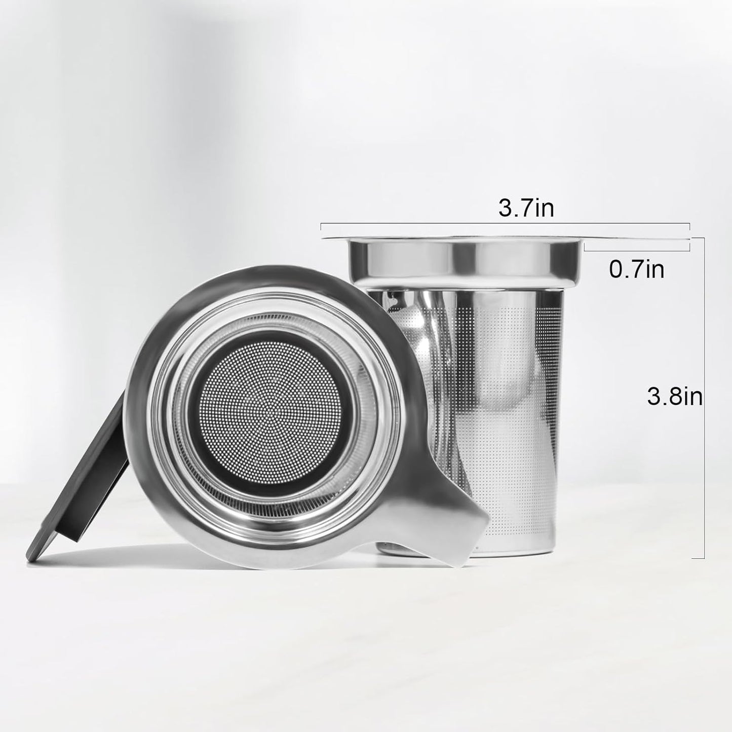 PARACITY Tea Infuser for Loose Leaf Tea, Loose Leaf Tea Infuser with Handles, Tea Strainer Extra Fine 18/8 Stainless Steel, Tea Strainer for Teapots, Mugs, Cups to Steep Loose Leaf Tea（2 Pack)