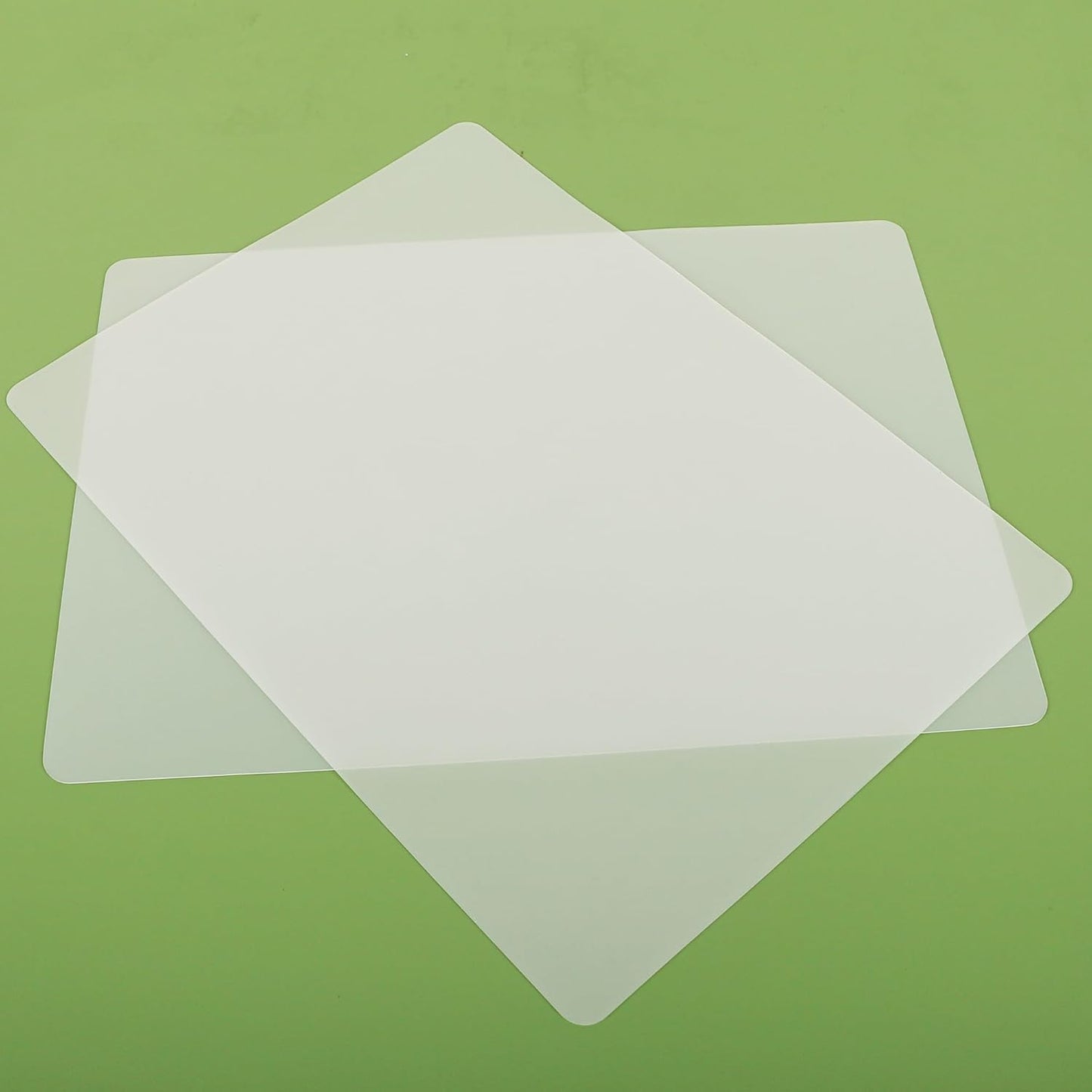 Clear Silicone Mat Small: 9" Non-Slip Baking Mat for Kitchen Counter - Heat Resistant Countertop Liner for Pastry 1/25 x 9 x 12 Inch Translucent (2/Pack)