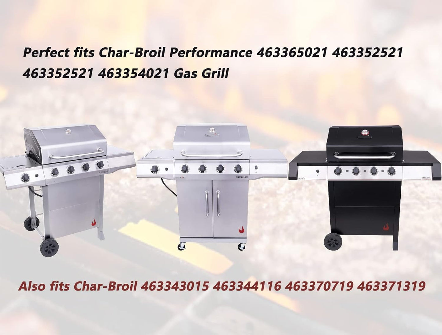 Grill Grates for Charbroil Performance 4 Burner for Char-Broil 463365021 463365724 463365522 463352521, 17inch Grill Grids for CharBroil 463366022 463350521 Replacement Parts G426-0004-W1 G426-0005-W1