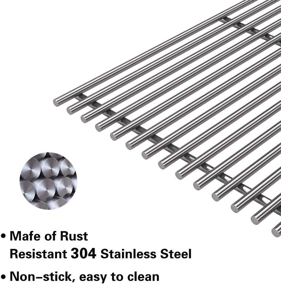 SF6081 (2-Pack) 18 7/8" SUS304 Cooking Grates for Weber Genesis II E210 Grill Grates for Weber Genesis II E-210 S-210 Genesis LX E240 S-240, Weber 60004001 65004001 66801 66094