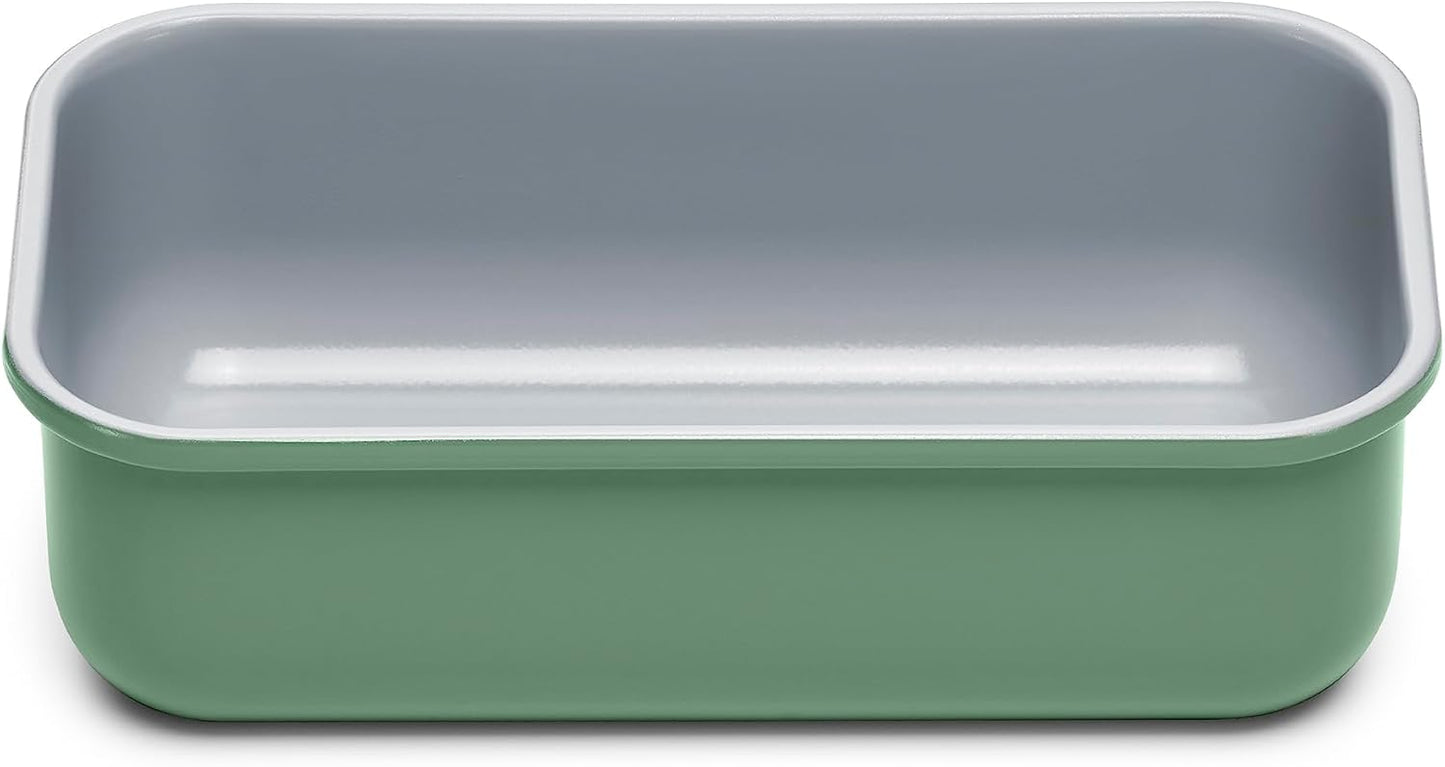 Caraway Non-Stick Ceramic 1 lb Loaf Pan - Naturally Slick Ceramic Coating - Non-Toxic, PTFE & PFOA Free - Perfect for Pound Cakes, Breads, & More - Sage