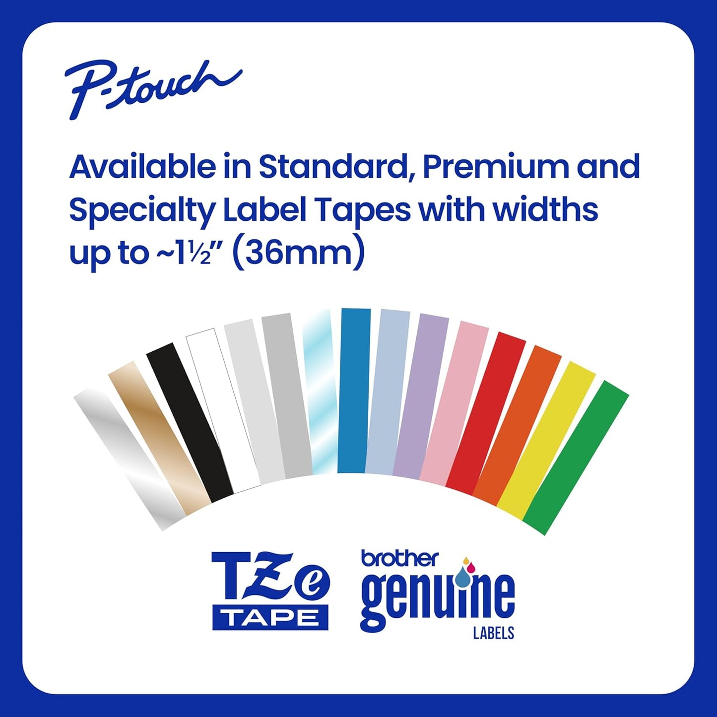 Brother Genuine TZe221~3/8" Black Print on White Label Tape. Each: 0.35 in x 26.2 ft (9 mm x 8 m)