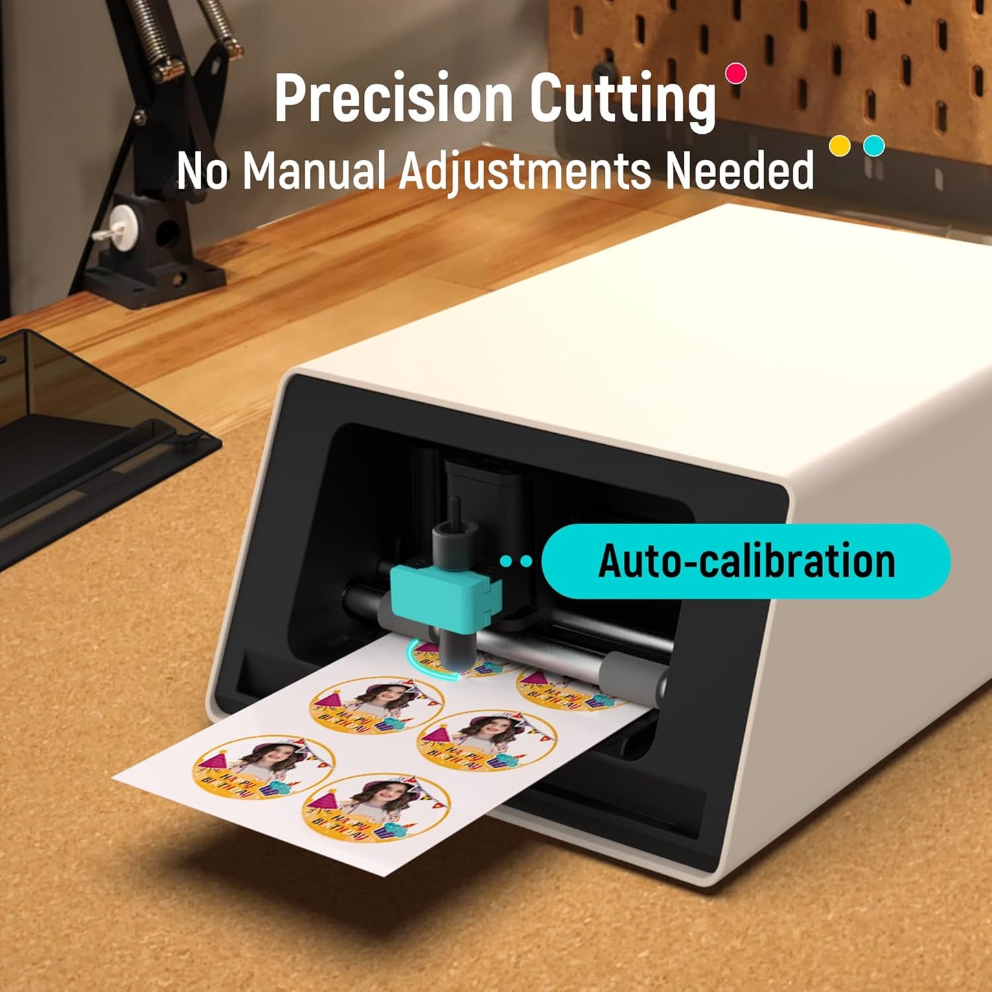 Liene PixCut S1 Ultimate Pro Pack - All-in-One Sticker Maker Machine for Custom Stickers, High-Volume Printing&Professional-Grade Photos, Thermal Dye-Sublimation, 300 DPI Prints, Precise