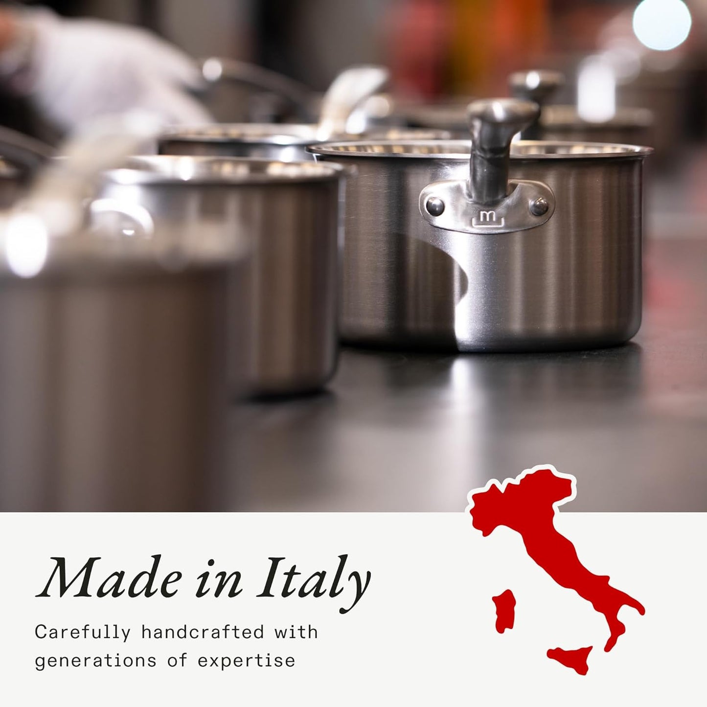 Made In Cookware - 12-Inch Stainless Steel Frying Pan With Lid - 5 Ply Stainless Clad - Professional Cookware - Crafted in Italy - Induction Compatible