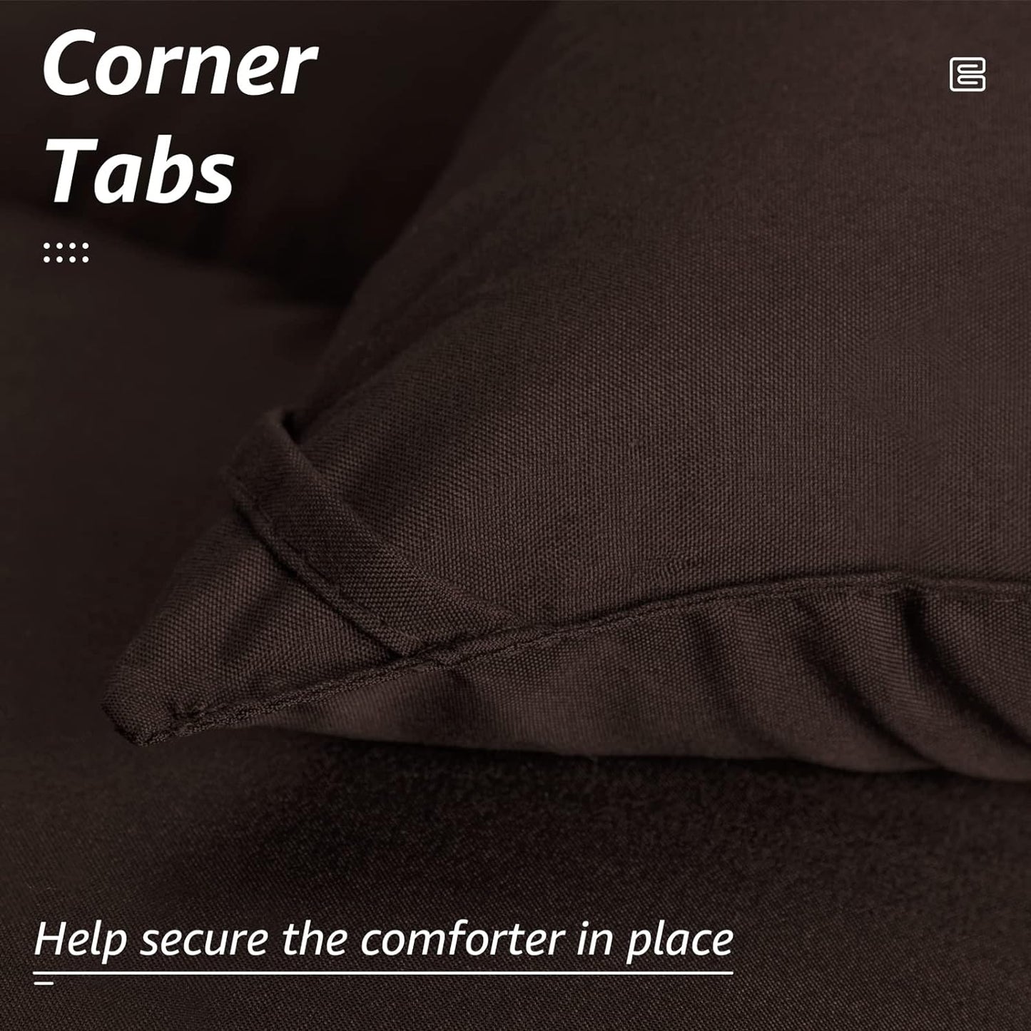 HYLEORY All Season Queen Size Bed Comforter - Cooling Goose Down Alternative Quilted Duvet Insert with Corner Tabs - Winter Warm - Machine Washable - Brown