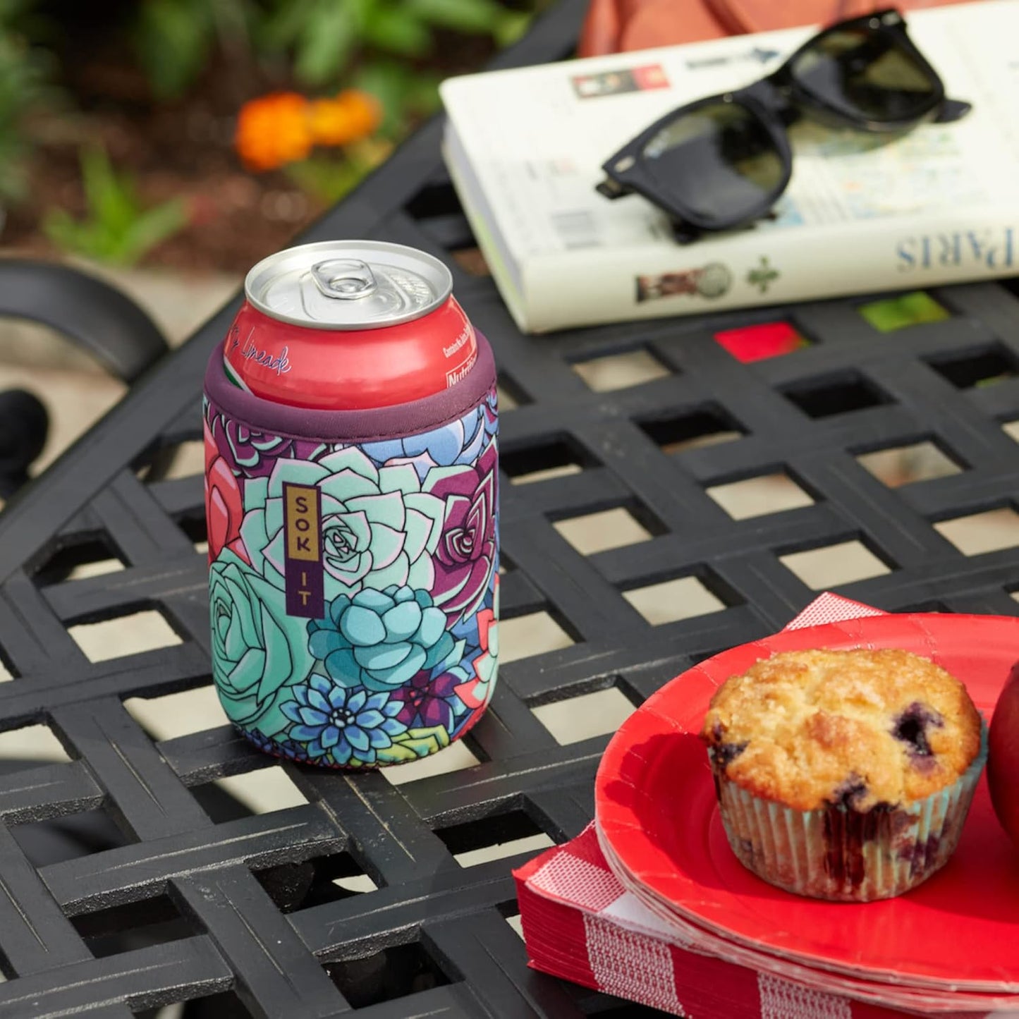 Sok It CanSok Sleeve for Beer & Soda Insulated Neoprene Cover (Hot Dawgs, 12oz Slim Can Sleeve)