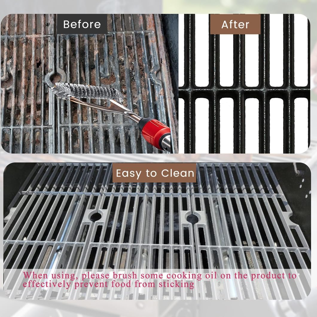 CF876C (3-Pack) 16 7/8" Cast Iron Cooking Grid for Charbroil 463441312, 463432215 463461613 463436214 463436215 463441514 463440109 463436213 463420508