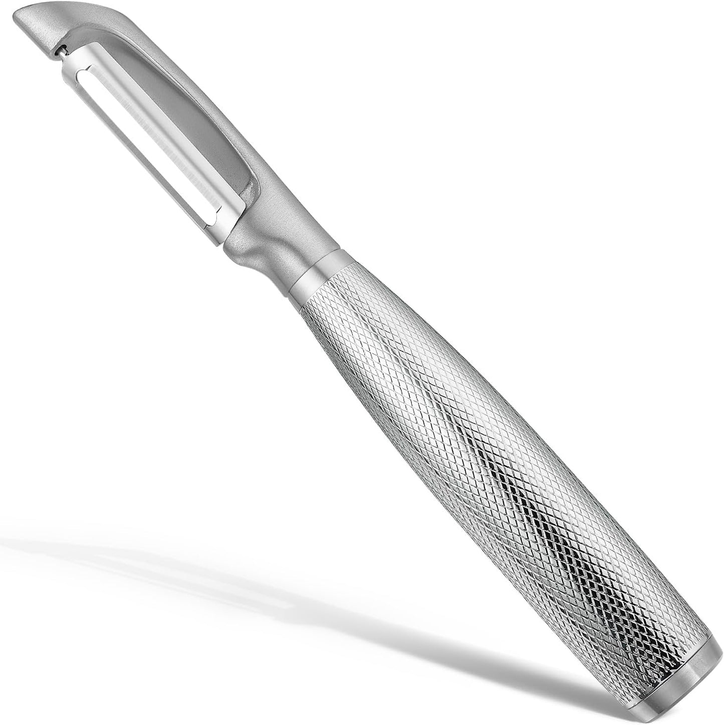 I-Type Vegetable Peeler, Silver Chrome Finish, 304 Stainless Steel Blade, Ultra Sharp Potato Peeler for Apples, Carrots, Heavy Duty Kitchen Peeler