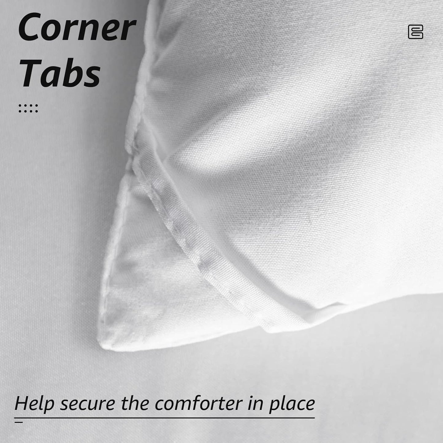 HYLEORY All Season California King Size Bed Comforter - Cooling Goose Down Alternative Quilted Duvet Insert with Corner Tabs - Winter Warm - Machine Washable - White