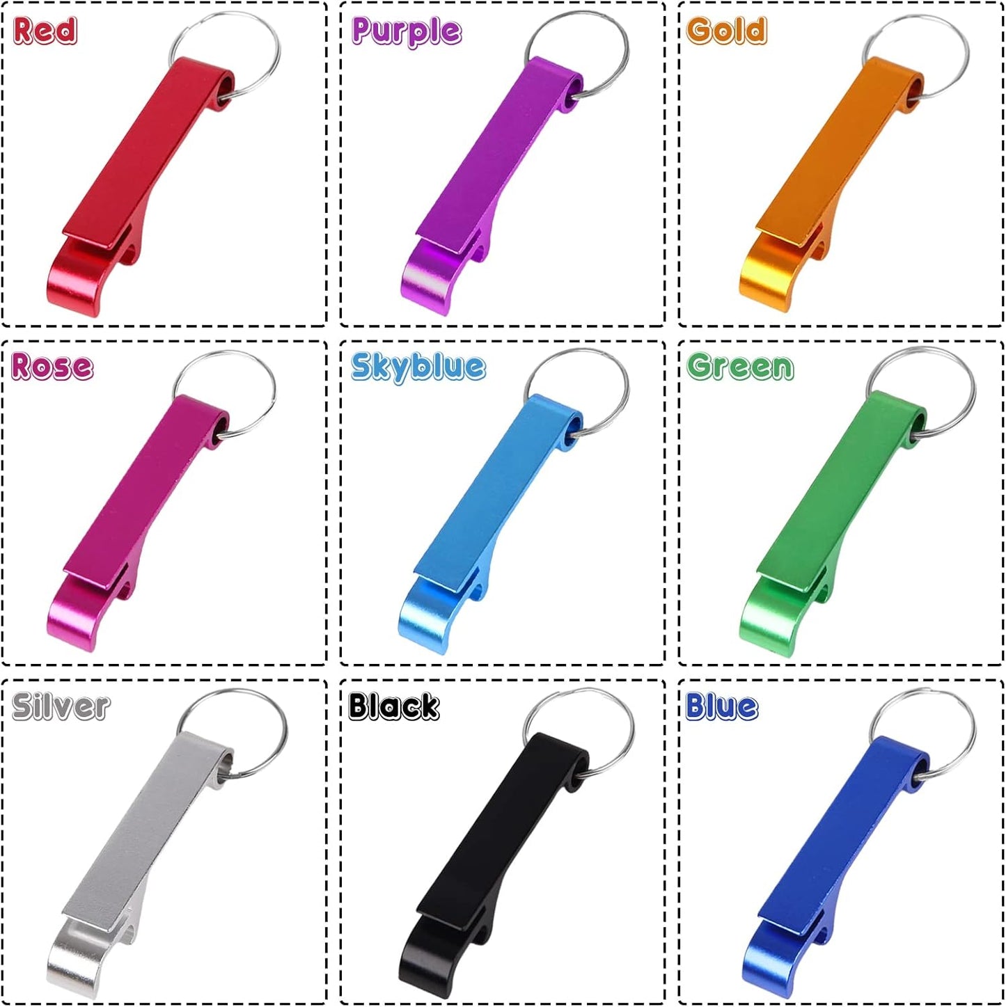 10PCS Personalized Bottle Opener Keychain Bulk Custom Beer Bottle Opener with Logo Text Engraved Wedding Bottle Opener Favors Customized Gifts for Guests Baby Shower Birthday Party-Sky Blue