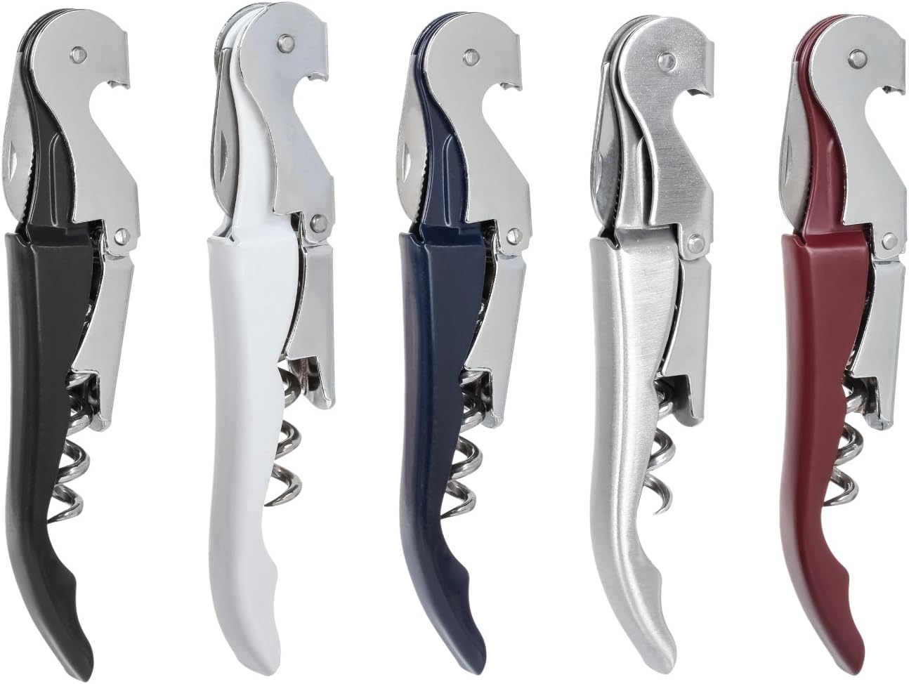 Thirsty Rhino Anggur Double Hinged Waiter's Corkscrew (Set of 4) (Black)