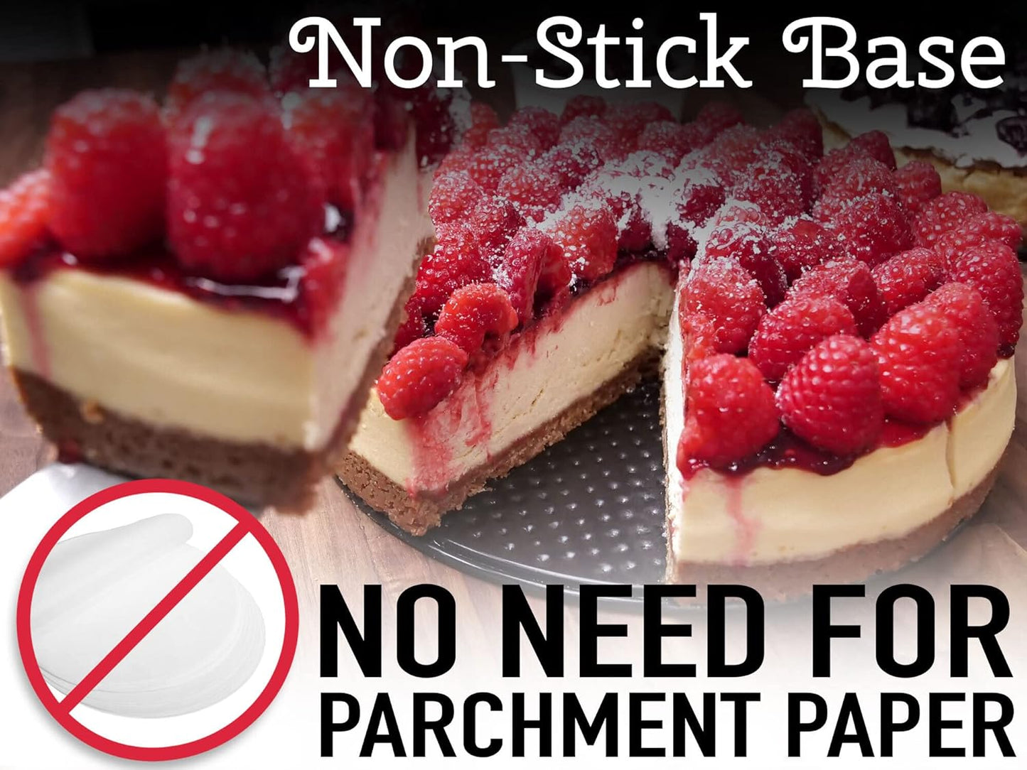 Zulay Kitchen 7-Inch Non-stick Cheesecake Pan -Leakproof Springform Pan with Removable Bottom and Easy Release - Round Cake Pan for Baking Cheesecake, Deep Dish Pizza (Black)