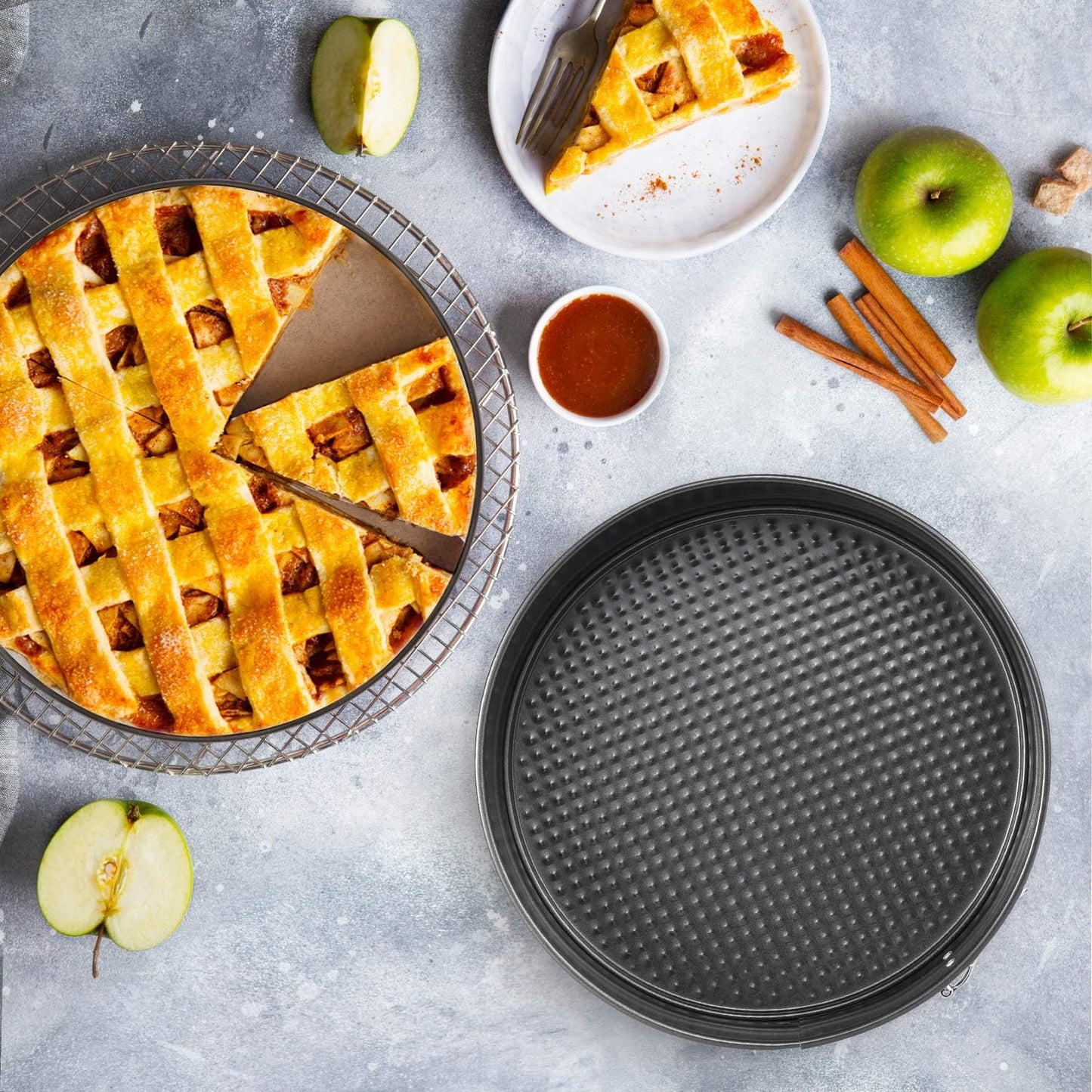 Hiware 7 Inch Non-stick Springform Pan/Cheesecake Pan/Leakproof Cake Pan - Accessories for Instant Pot 6, 8 Qt Pressure Cooker
