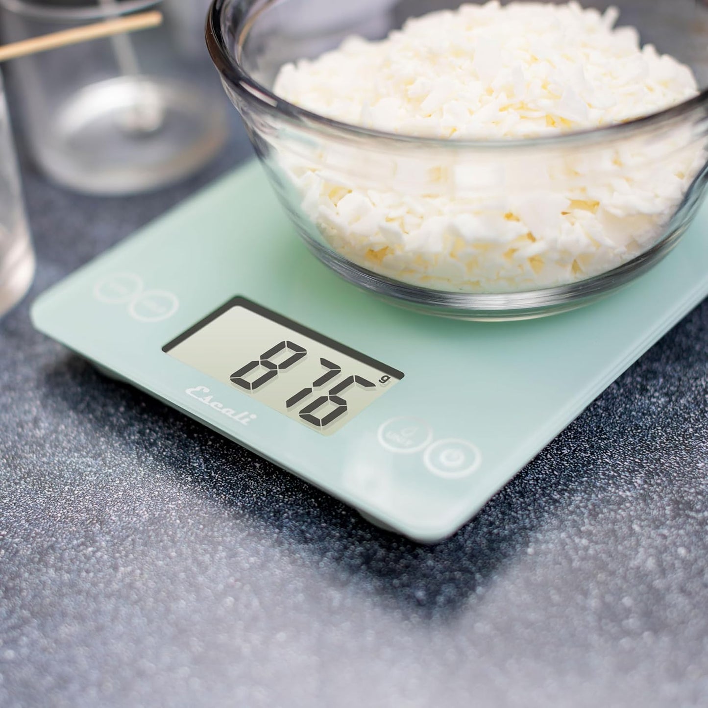 Escali Arti Classic Digital Coffee Scale Espresso Scale and Countertop Food Scale, 15-Pound Capacity, Teal