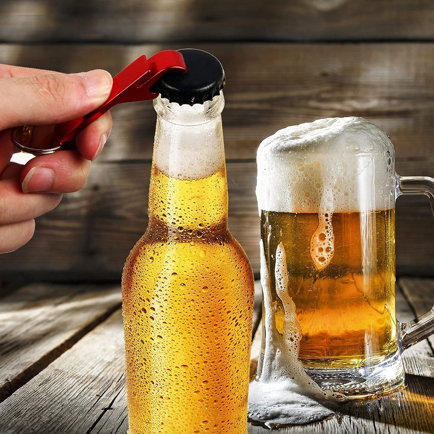 Slavna 100 Bottle Opener Keychain Bulk for Men Women Multicolor Aluminum Key Chain Beer Can Bottle Opener for Party Favor Wedding Favor Bartender Groomsmen Fathers Day