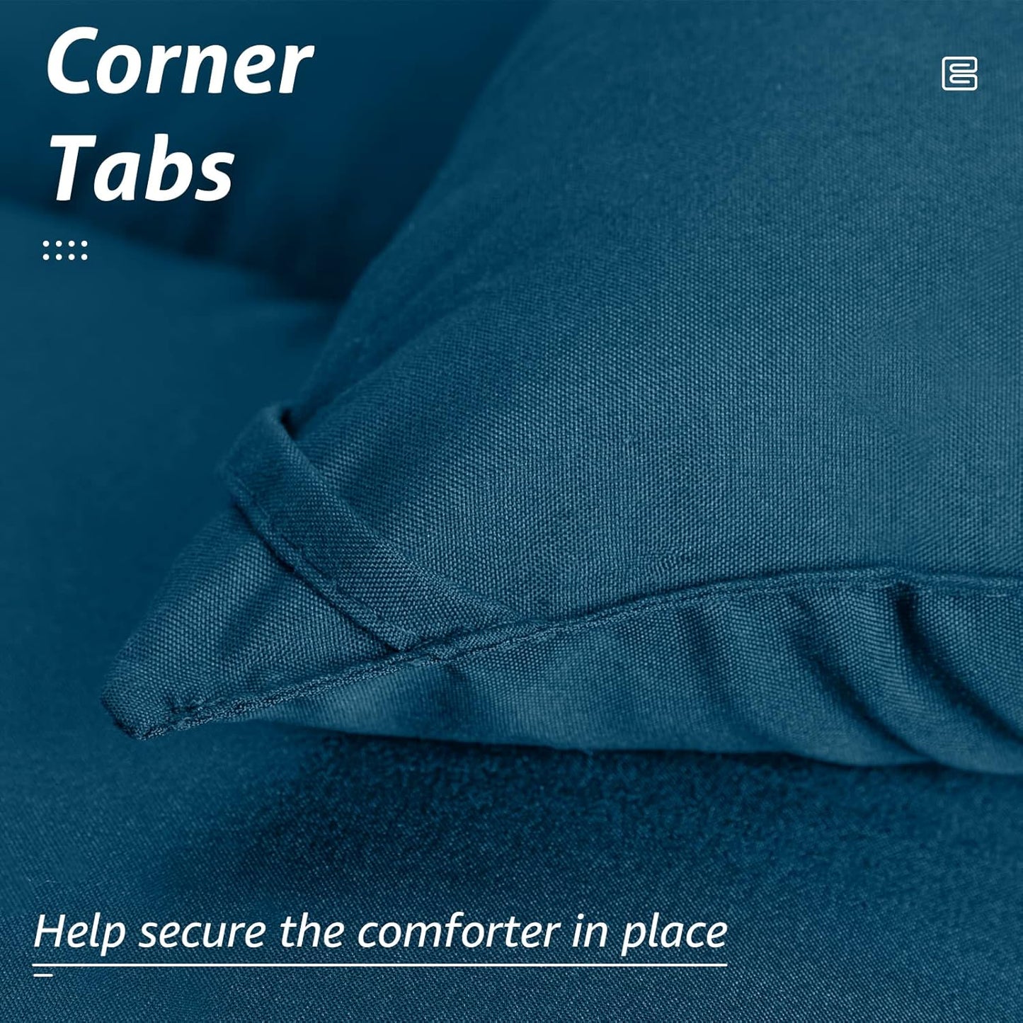 HYLEORY All Season California King Size Bed Comforter - Cooling Down Alternative Quilted Duvet Insert with Corner Tabs - Winter Warm - Machine Washable - Teal