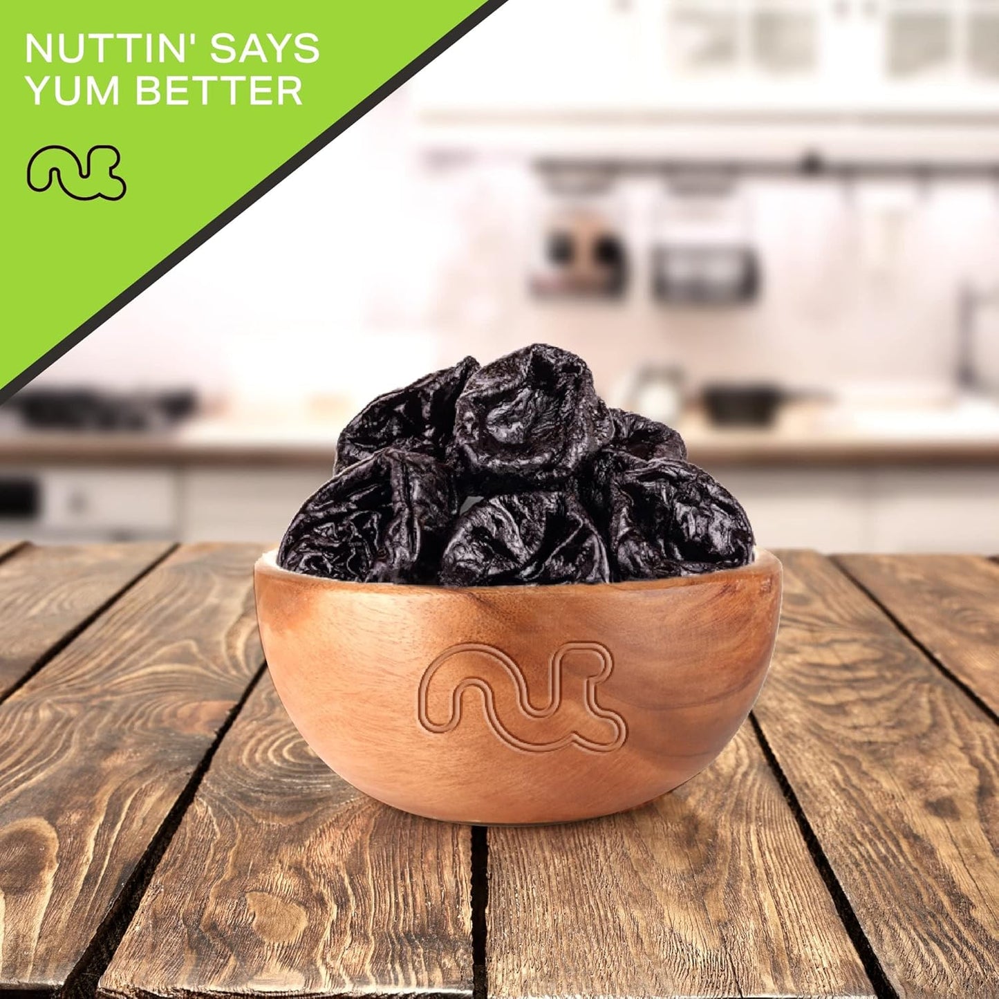 NUT CRAVINGS - Dried Prunes Pitted Unsweetened, Dry Plums No Sugar Added (48oz, 3 LB) Bulk Dry Fruits Packed Fresh in Resealable Bag - Sweet Healthy Snack, Naturally Grown, Vegan, Kosher