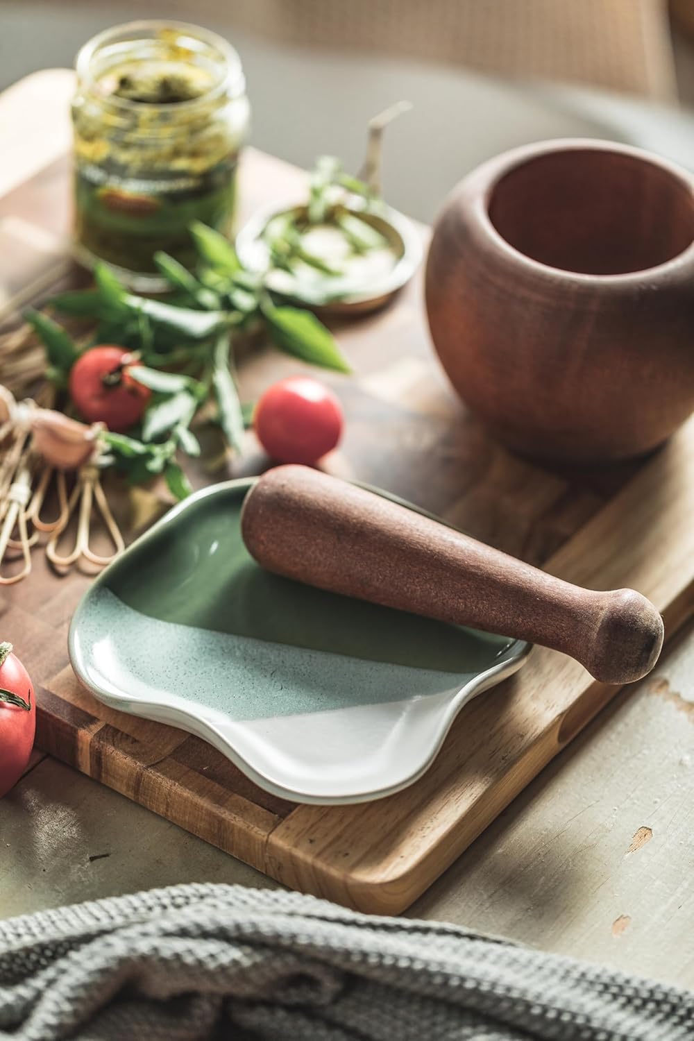 Spoon Rest for Stove Top, Spoon Holder for Kitchen Counter, Spatula Holder, Coffee Spoon Rest, Coffee Spoon Holder, Utensil Rest, Gradient Green