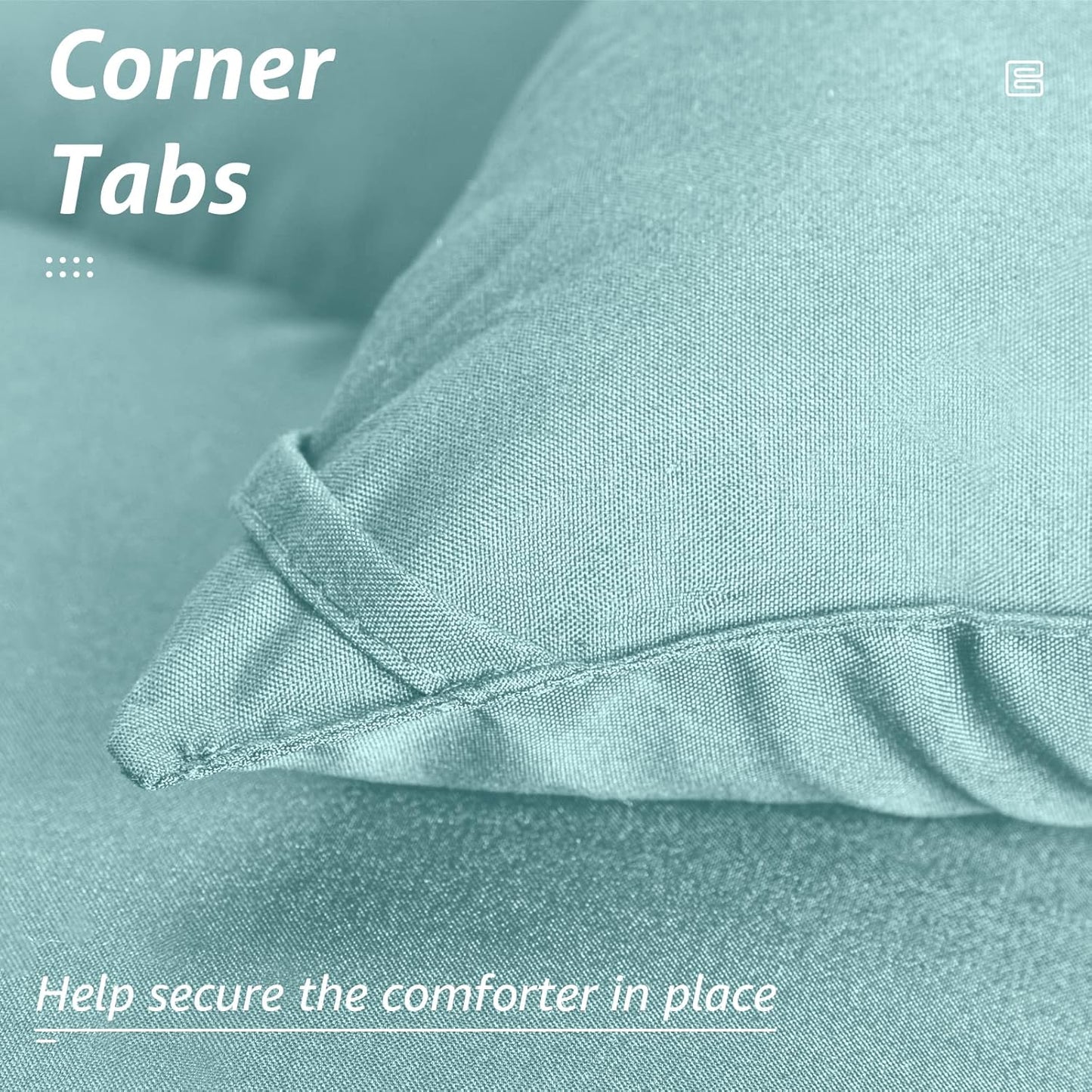 HYLEORY All Season Full Size Bed Comforter - Cooling Down Alternative Quilted Duvet Insert with Corner Tabs - Winter Warm - Machine Washable - Turquoise