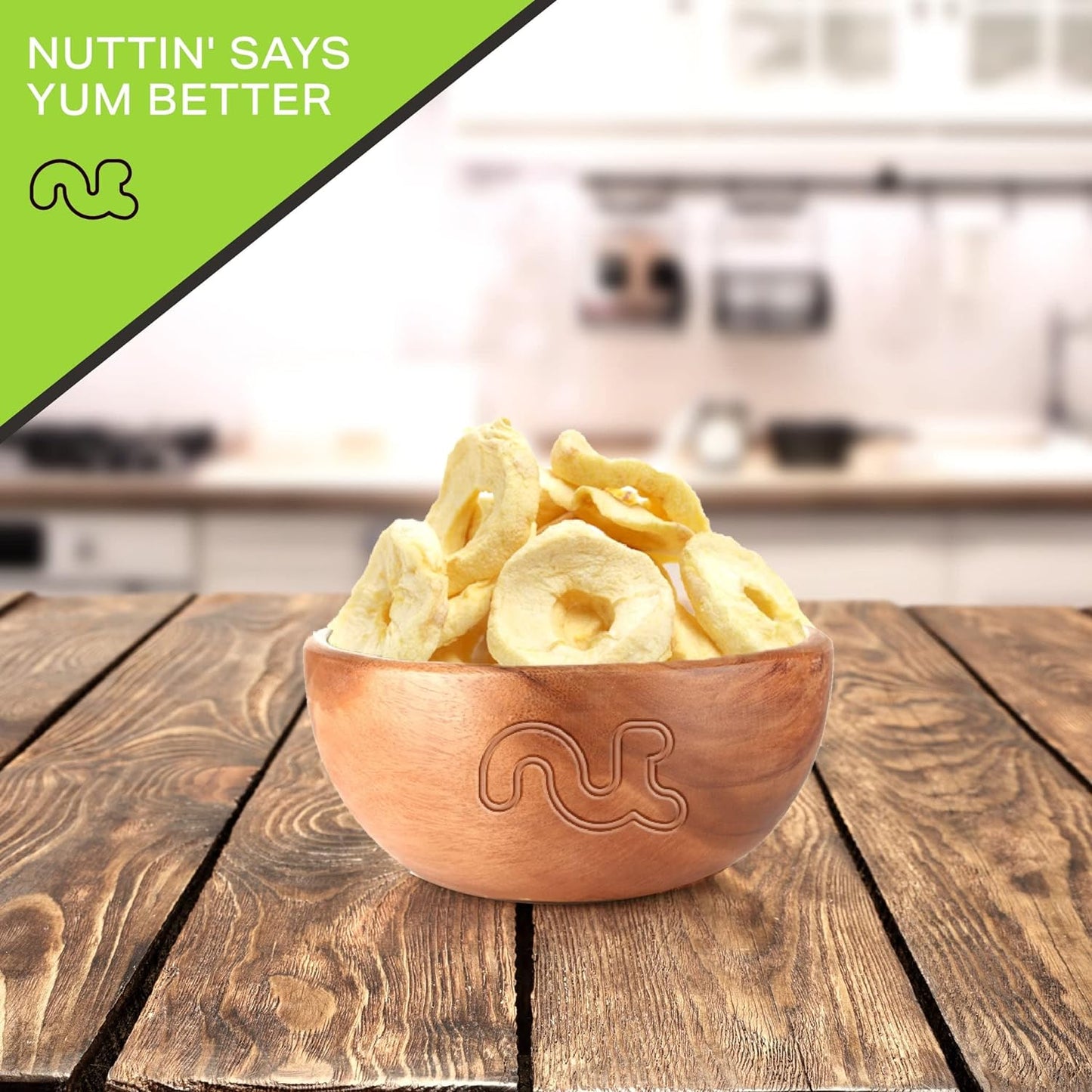 NUT CRAVINGS - Dried Apple Rings Slices, No Sugar Added - Chewy Soft Texture (48oz, 3 LB) Bulk Dry Fruits Packed Fresh in Resealable Bag - Sweet Healthy Snack, Naturally Grown, Vegan, Kosher