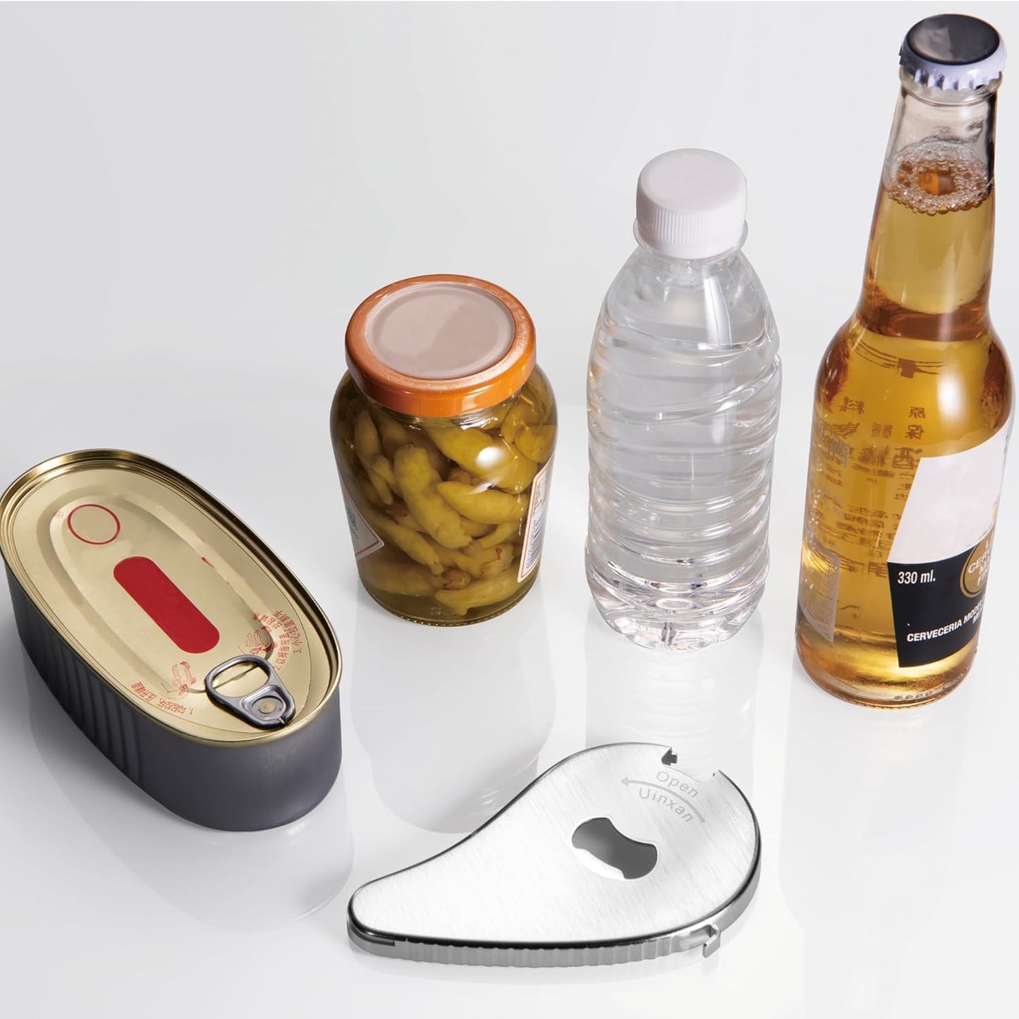 Jar Bottle Can Opener for Weak Hand & Seniors with Arthritis - Easy Twist Off Caps (0.6"-2.7") & Pull Tab Seals,Unique Kitchen Gadget,Multi,Portable Christmas Gifts for Elderly/Women/Men