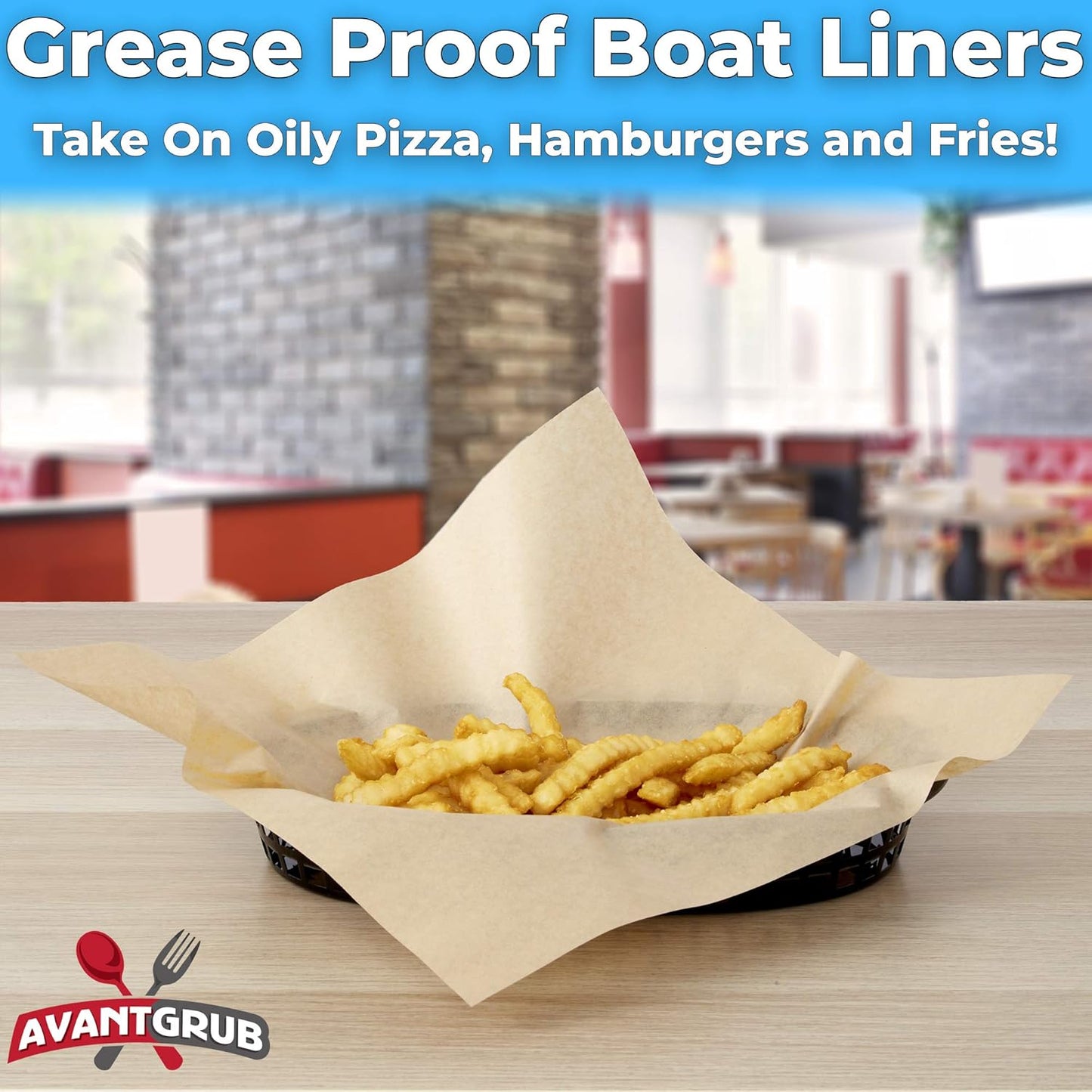 Eco Friendly, Grease Proof 12" x 12" Deli Wrap 2000 Pk. Best Kraft Food Wrapping Paper Sheets for Picnic, Festival, Fair or BBQ. Perfect Liner for Tray, Basket or Boat. Quality Bulk Restaurant Supply