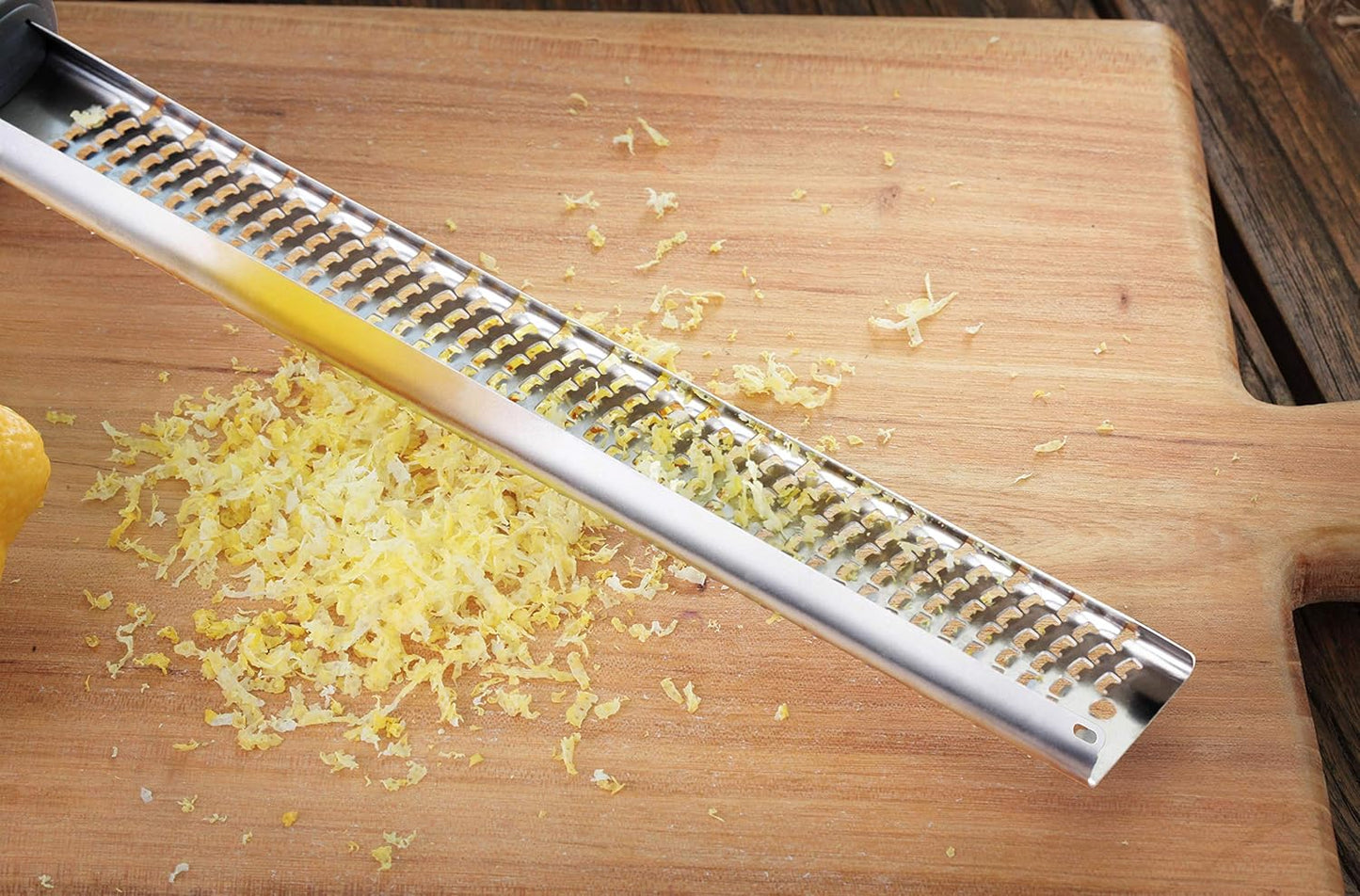 New Star Foodservice 7006834 Stainless Steel Classic Zester/Grater with Plastic Handle
