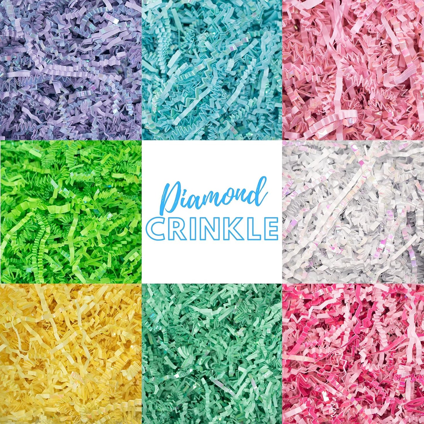 MagicWater Crinkle Cut Paper for Gift Baskets - 2LB - Diamond Lime - Perfect for Shredded Paper Filler, Basket Filler, Gift Boxes, Bridesmaid Gifts, Halloween Stuffers & More – Ideal for All Occasions