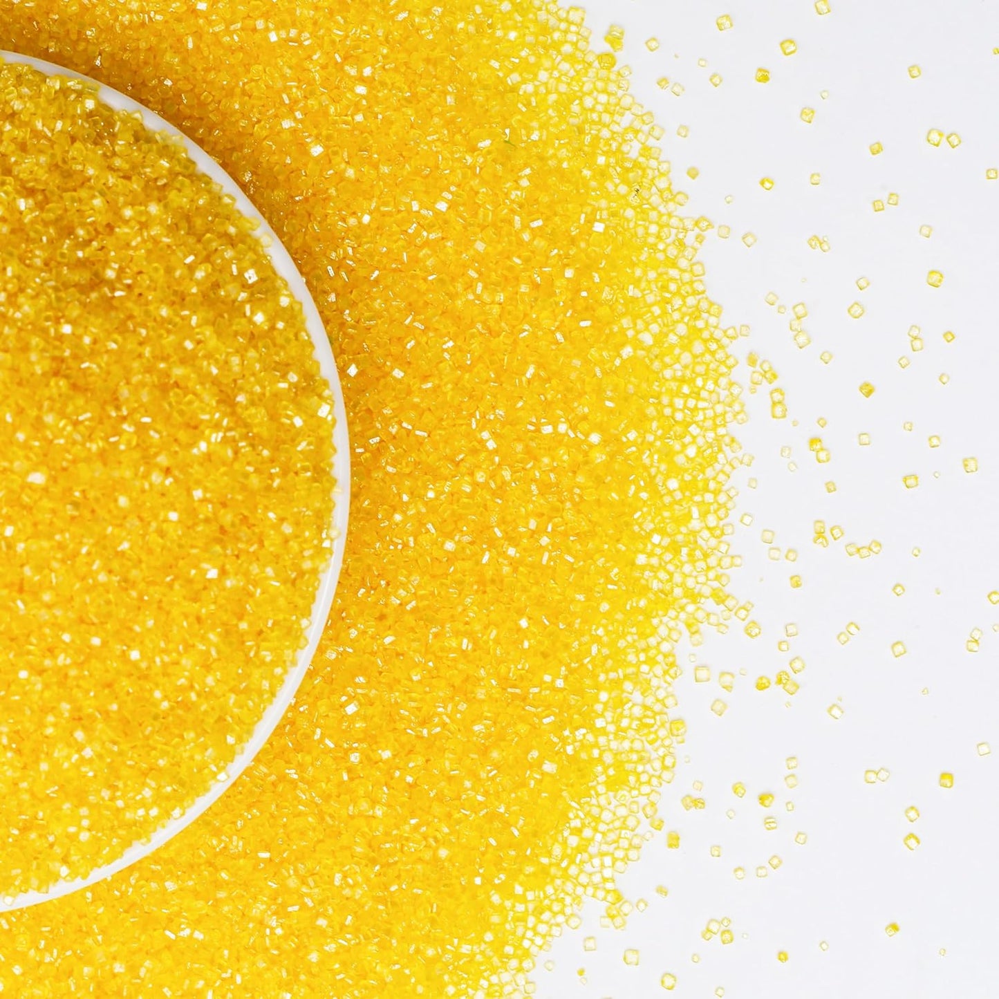 Kasvan Yellow Sanding Sugar Sprinkles - Edible Sugar Crystals, Baking Cake Decorations, Ice Cream Toppings cupcake Decorating, Wedding Party Chirstmas Supplies, 85g/3.2oz
