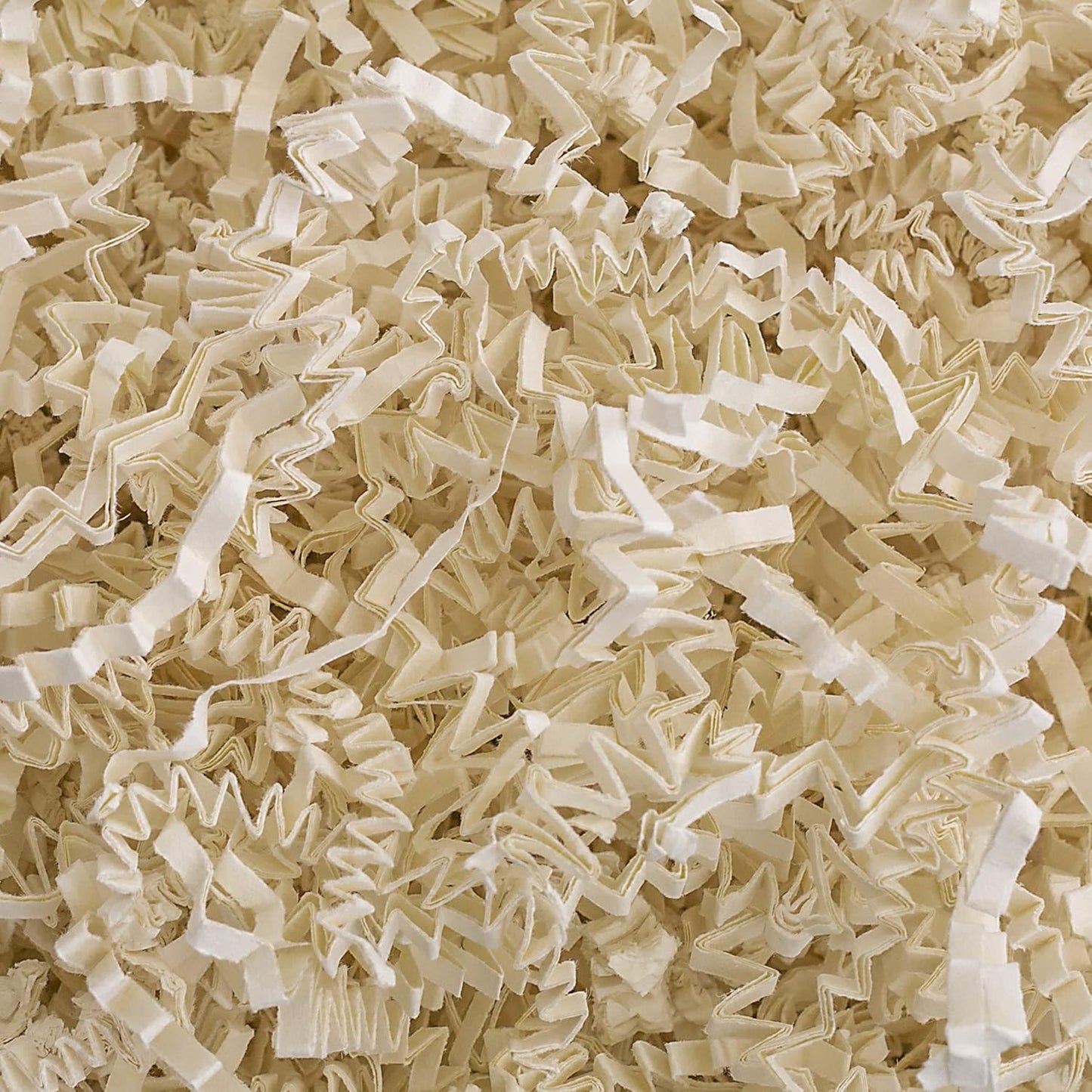 MagicWater Crinkle Cut Paper for Gift Baskets - 2LB - Light Ivory - Perfect for Shredded Paper Filler, Basket Filler, Gift Boxes, Bridesmaid Gifts, Halloween Stuffers & More – Ideal for All Occasions