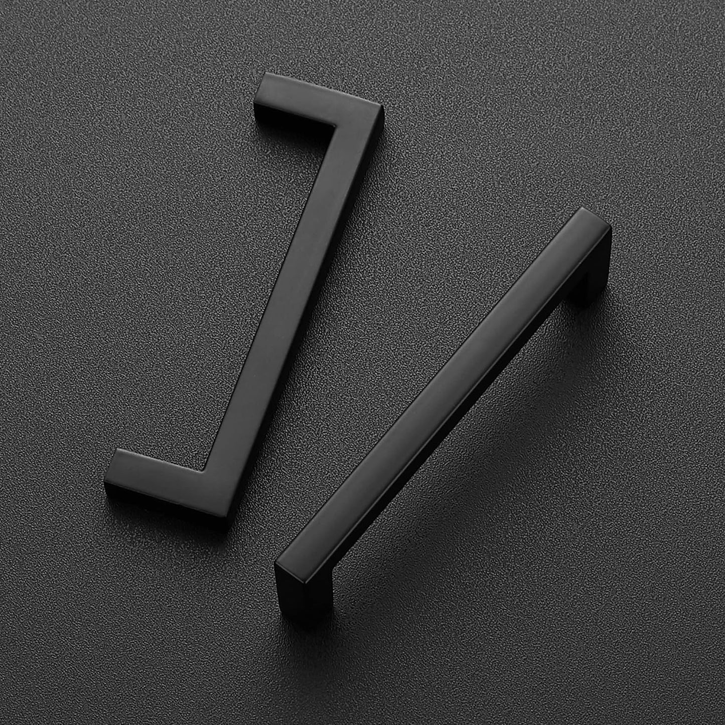 Ravinte 60 Pack Solid 3-3/4 Inch Center to Center Slim Square Bar Drawer Handles - Kitchen Cabinet Handles Black Drawer Pulls Matte Black Cabinet Pulls