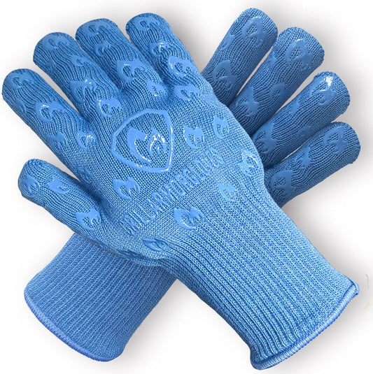 Grill Armor Oven Gloves 932°F Extreme Heat & Cut Resistant Oven Mitts with Fingers for BBQ, Cooking, Grilling, Baking – Accessory for Smoker, Cast Iron, Fire Pit, Camping, Fireplace, Griddle & More